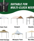 130 Lbs 4 Pack Universal Canopy Weights With Reinforced Double Pockets displayed near various tents and gazebos