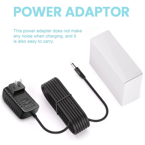 9V DC 2A Replacement Power Adapter For Proform Elliptical And Similar Machines, Worldwide 100 to 240V Input, 9V Output, 2000mA, 4 Ft Cable, Switching Power Supply, CE Certified, Over Voltage And Overheat Protection, Wall Charger, black adapter with cable