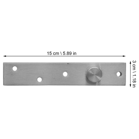 Full Rotation Pivot Door Hinges Set of Four Stainless Steel Hidden Hinges with 360 Degree Smooth Rotation, dimensions shown