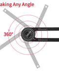 Professional Grade Aluminum Miter Saw Protractor With Dead On Laser Etched Markings For Crown Molding Trim Work showing 360° angle settings.