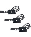 Three adhesive nylon cable zip ties showing design for desk management. Reusable and strong for 25 Pack Adhesive Nylon Cable Zip Ties And Cord Clips For Desk Cable Management Easy Install Strong Durable Ties Reusable And Detachable No Residue Clean Surface Mounting The Ultimate Wire Organizer For Home Office And Tech.