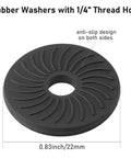 Rubber washer with 1/4 inch thread hole and anti-slip design for Two Pack Thumb Screw Quick Release Adapter With Four Rubber Washers.
