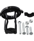 Self Leveling Cup Holder With Gyroscopic Anti Spill Guard, 60 Degree Rotating Clamp For Motorcycle Truck Tractor Scooter, Lock Those Drinks Down On Rough Roads, Universal Fit For Hot And Cold Cups And Cans, Black with installation screws and nuts.
