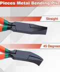 Beefy 2 Pack 7 Inch Metal Hand Seamers Pliers Set with Straight Jaw and 45 Degree Jaw for Sheet Metal Bending