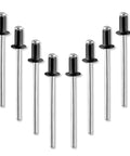Black Aluminum Blind Rivets Set 100 Pcs One Eighth By One Quarter Inch Grip For Marine Boat Kayak DIY Repairs Durable Fastening