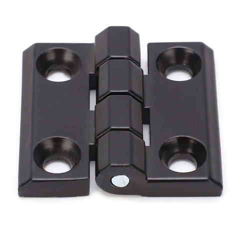 Heavy Duty Black Interior Door Hinge Set With Screw Mount No Fuss Install, Double Compression Spring, Zinc Alloy Construction