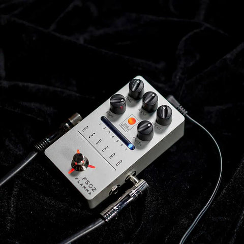 Stereo Reverb Pedal For Guitar With Seven Presets And Classic Effects From Room And Hall To Church Cave Plate Spring Mod Plus Hi Cut Lo Cut Decay And Pre Delay Save Your Tones On Tap True Bypass With Trails Metal Chassis.