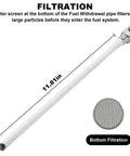 Boat Fuel Tank Pickup Tube 12 Inch Depth Universal Fit, Adjustable Length Rigid Polyethylene With Strainer, Marine Gas Tank Supply Line