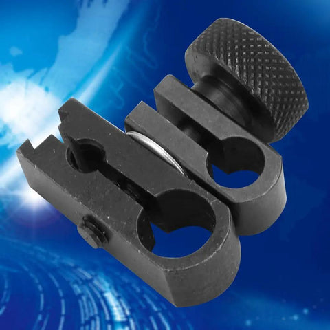 Close-up of Pro Grade Dial Test Indicator Holder With Magnetic Base And Dovetail Swivel Clamp Heavy Duty Adjustable Stem