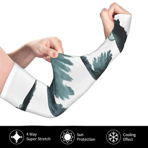 Cooling Ice Silk Arm Sleeves Feature Dope Auto Mechanic Prints For Reliable Sun Shielding During Yard Work Or Jogging Unisex Stretchy Build Ensures Snug Fit Plus Lasting Comfy Wear On Hot Summer Days