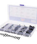 450 Piece Self Tapping Screws Kit Carbon Steel Cross Head Round Screws For Electronics And Small Repairs With Precision Fit