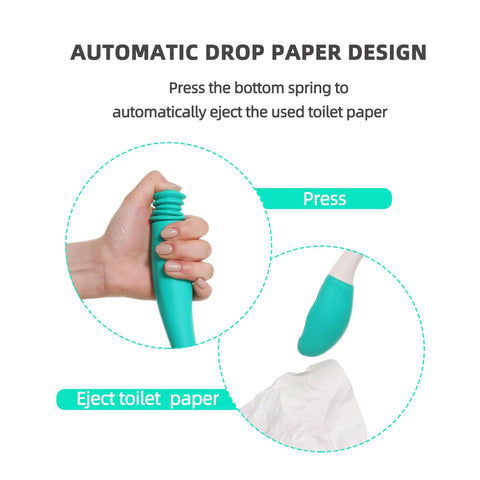 Long Reach Toilet Aid For Easy Wiping Extends Your Reach Over 15 Inches To Grip Toilet Paper Or Premoistened Wipes Durable Comfort Helper shown