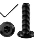 Top Drawer High Quality M6 X 25MM Flat Head Hex Socket Cap Screws 304 Stainless Steel Black Oxide Bolt Set, including hex key.