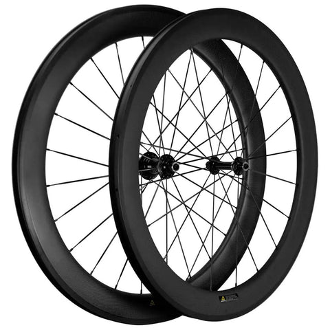 Carbon Wheelset 60mm Depth 25mm Width 700c Clincher Road Wheels With Toray T700 Carbon Fiber 3K Matte Finish Basalt