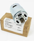 Heavy Duty 18V DC Motor Replacement For Cordless Drill And Screwdriver Models 337115 371191 Ds18dj Ds18gl, close up on motor and box.