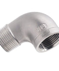 Stainless Steel NPT Three Quarter Inch Elbow Fitting 90 Degree With Male And Female Threads For Water Air Hose And PVC Tubing Cast 304 Stainless