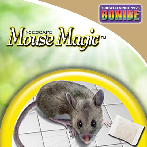 Mouse Magic Scent Packs For Indoor And Outdoor Rodent Control package with image of a mouse and scent pack