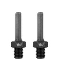 Front view of 2 Pack Core Drill Bit Adapters 5/8-11 Thread To 3/8 Inch Triangle Shank Heavy Duty Conversion For Diamond Hole Saws