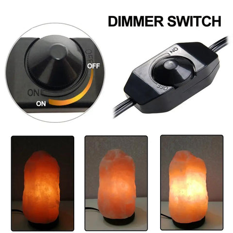 Himalayan Salt Lamp Replacement Cord And Bulb With Dimmer Switch 6 Foot UL Certified Safe For Salt Rock Lamps, dimmer control