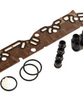 GM Genuine Parts Automatic Transmission Control Solenoid Valve Filter Plate OEM Replacement with accessories on white background