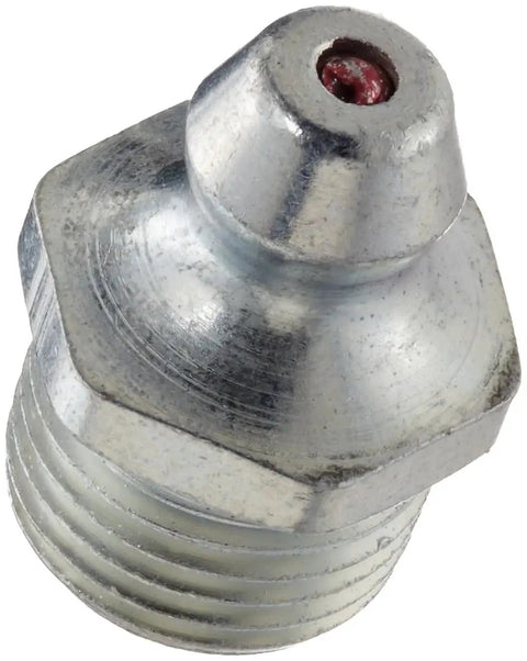 Close-up of Metric Grease Fittings Set, 60 Piece Pack For Your Rig, M10 X 1 Straight 90 Degree Angles, Silver Finish