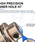 High precision inner hole H7 design of a flexible motor shaft coupler for 3D printing and RC projects.