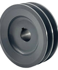 Double Groove V Belt Pulley 4.25 Inch Outer Diameter 0.875 Inch Bore Cast Iron Sheave For A AX 3L 4L V Belts 2 Groove Drive Component