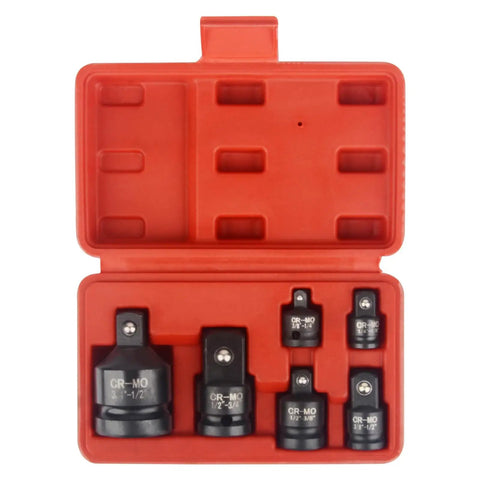Six Piece Impact Socket Adapter Kit With Case For Size Conversion And Socket Reducer Tool For Impact Drivers The Pro Grade Driver Adapter Set