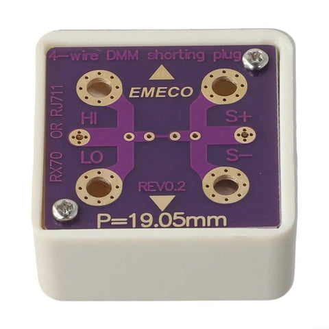 Four Wire Resistance Calibration Short Socket With Gold Plated Banana Terminals And PCB Assembly For Bench Multimeter Accuracy Testing