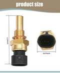Durable Waterproof Metal Engine ECT Temperature Sensor Replacement For Cars, Accurate Readings, OEM 15404280 dimensions
