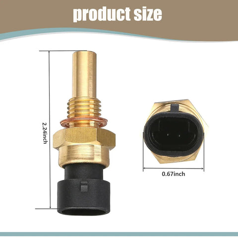 Durable Waterproof Metal Engine ECT Temperature Sensor Replacement For Cars, Accurate Readings, OEM 15404280 dimensions