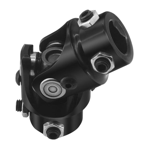 3/4 Inch Double D Steering Universal Joint Black Steel Shaft 83mm Length Single U Joint Direct Replacement Under The Steering Wheel