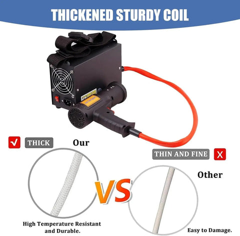 Heavy Duty 1500W Induction Bolt Heater With Magnetic Coils To Kick Loose Frozen Nuts And Bearings showing thick sturdy coil design.