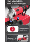 Heavy Duty Electric Tile Chamfering Machine With Dead On 45 Degree Bevel Cutter And Adjustable Thickness Guide Plates. Angle grinder adaptable tool.