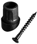 Hella Durable Black 50 Pack Anti Uv Round Baluster Connectors For Stair Railing Hardware Fits 3 4 Inch Diameter with screw