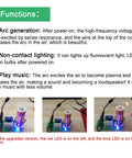 Mini 15W Tesla Coil Kit For DIY Electronics, Music Tesla Coil And Plasma Speaker demonstration of arc, lighting, and sound functions.