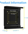 Built Tough Vesa Wall And Under Desk Mount For Lenovo Thinkcentre Tiny Desktops dimensions with mounting hole specifications.