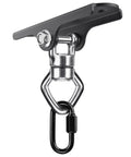 Ultra Smooth 360 Degree Swivel Swing Hanger With Ball Bearing Ceiling Mount - Heavy Duty 900 Lbs Capacity For Hammock Chairs Porch Swings Tire Swings Gym Rings Aerial Silks And More Heavy Bag, black steel swivel hook with carabiner