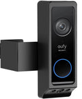 Close-up of no drill anti theft doorbell mount for E340 and Wyze Duo Cam showing adjustable secure bracket for indoor entry