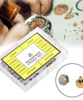 Watch Crown Parts Kit Waterproof Assorted Sizes 3.5mm 4.0mm 4.5mm 5.0mm 7.5mm DIY Friendly Repair Kit for Quartz Watches shown with tools