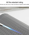 Heavy Duty Cuttable Non Slip Electrical Insulating Mat Waterproof Rubber Safety Flooring Shock Resistant showing fire-retardant testing.