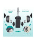 Five Pack Twin Roller Caster Wheels Built For Smooth Cruising On Your Home Office Rig Featuring Dead Silent TPR Rubber Glide Straight Shoot 11 Mm Stem Install, featuring soft rubber wheels and premium bearings.