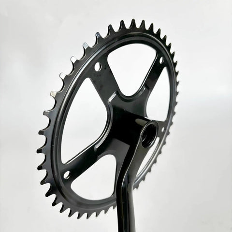 Single Speed Bicycle Crankset 36T 40T 44T 165mm Crankarms Square Taper For Mountain And Road Bikes Black Pedals