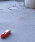 Orange Super Handy Laser Distance Measure That Runs From 2 Inches To 100 Feet With Sharp Precision Reads Feet Inches And Meters