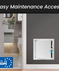 Rock Solid Galvanized Steel Access Panel For Drywall Built Tough As A Tank 10X20 Inch White Wall Hole Cover installed in bathroom wall