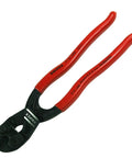CoBolt Compact Bolt Cutter With Notched Blade 8 Inch Heavy Duty Cutting Tool with ergonomic red aluminum handles.