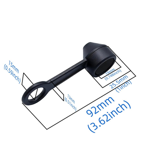 2 Pack Scuba Regulator Dust Caps For DIN And Yoke First Stage Protectors with size measurements
