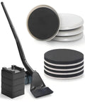 Super Easy Heavy Furniture Sliding Kit With Eight Premium Moving Pads And Ergonomic Lifter Tool for sofa and fridge moving.
