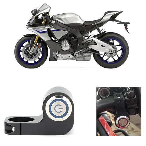 Ride Ready 22mm Stainless Steel Motorcycle Spot Light Switch With Blue Indicator Light on universal handlebar mount