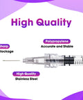 100 Pack 1 Milliliter Syringes With Needle 27 Gauge Half Inch Disposable Luer Lock Syringes For Scientific Lab Use Sterile Individually Wrapped Ready For Pro Grade Precision Dosing In Microbiology Chemistry And General Research. close-up of 1ml syringe with 27G stainless steel needle